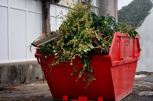 Heavy machinery used in builders waste clearance